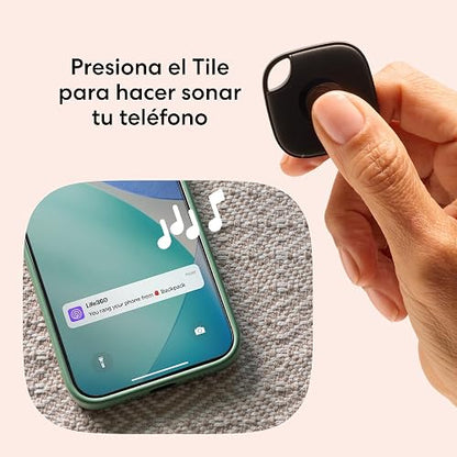 Life360 Tile - Localizador Bluetooth, localizador de Llaves y localizador de Objetos para Llaves, Bolsos y Mucho más.Compatible con iOS y Android. Paquete de 4 (Negro)