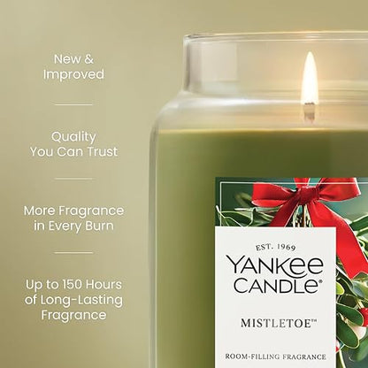 Yankee Candle - Vela perfumada en tarro grande con hasta 150 horas de tiempo de combustión, mezcla de cera de soja para una combustión más limpia y consistente, vela en tarro de 22 onzas con fragancia