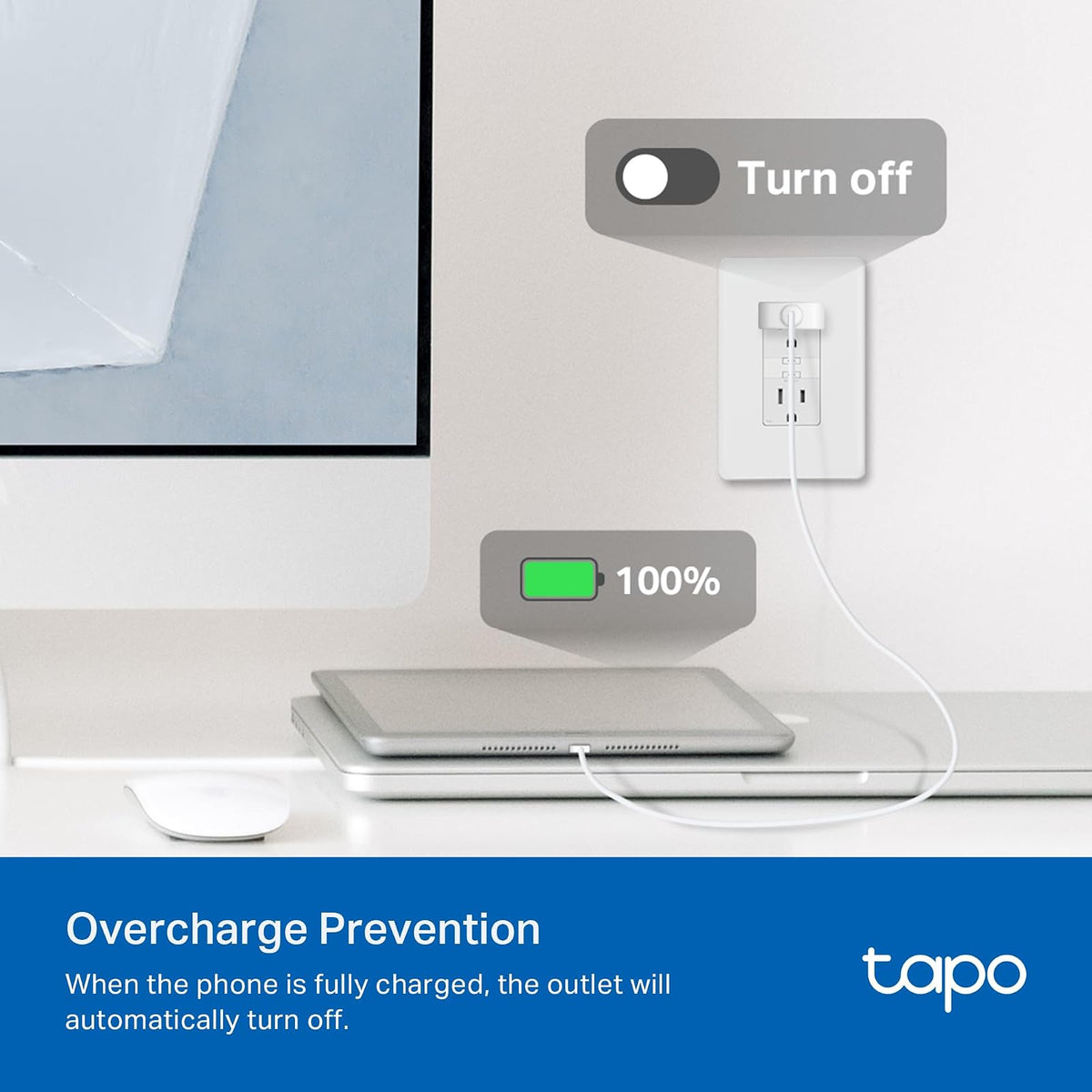 TP-Link Tapo Smart Plug P210M, toma Wi-Fi en pared, compatible con materia, monitoreo de energía, 15A/1800W Max, funciona con Alexa, Apple Home, Google Home, SmartThings, control de voz/remoto,