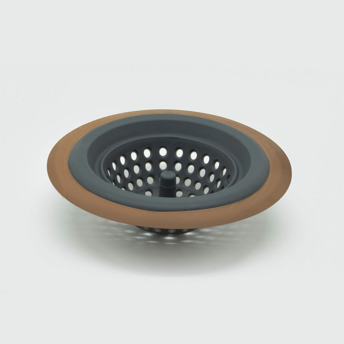 ExcelSteel Colador de cesta de fregadero de silicona, 4.5 pulgadas, cobre
