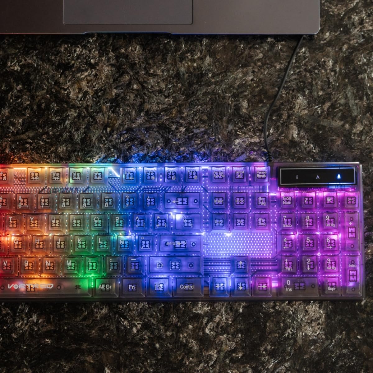Perfect Choice Kit Mouse y Teclado Gamer Alámbrico iluminación RGB V-930723 Helumo VORTRED