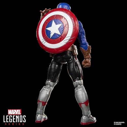 Marvel Legends Series, Marvel Super Heroes y Magic: The Gathering, Capitán América (Avengers: Twilight), Figura de 15 cm con Carta Exclusiva Metalizada de colección para el Juego