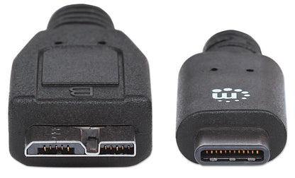 Manhattan CB-1072 Cable USB-C V3.1, C-Micro B 1.0M Negro,