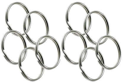 Lucky Line 7910010 - Anillo de acero templado chapado en níquel de 7,62 cm, 10 unidades