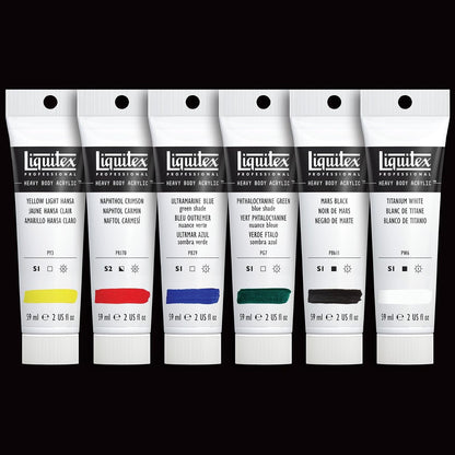 Liquitex Set con 6 Pinturas Acrílicos Heavy Body 59 ml