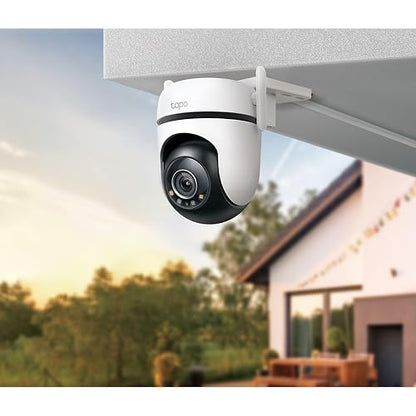 Tapo TP-Link TC42, Cámara de Seguridad Wi-Fi Exterior 2K QHD, Visión Nocturna a Color con Sensor Starlight, Detección Inteligente por IA, Cobertura de 360°, Compatible con Alexa