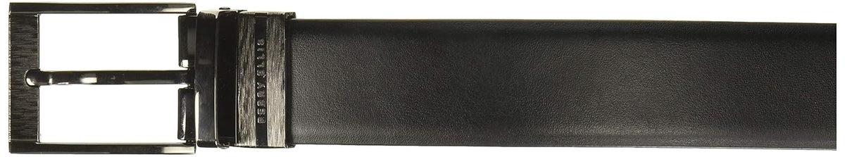 Perry Ellis Cinturón de tacto suave con hebilla grabada con borde de plumas Cinturón Hombre