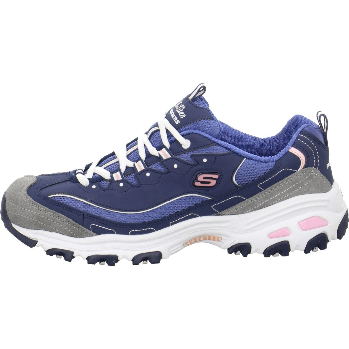 Skechers - Tenis de Noche para Mujer con Manos Libres, Summits - 23.0 cm - Azul marino y blanco