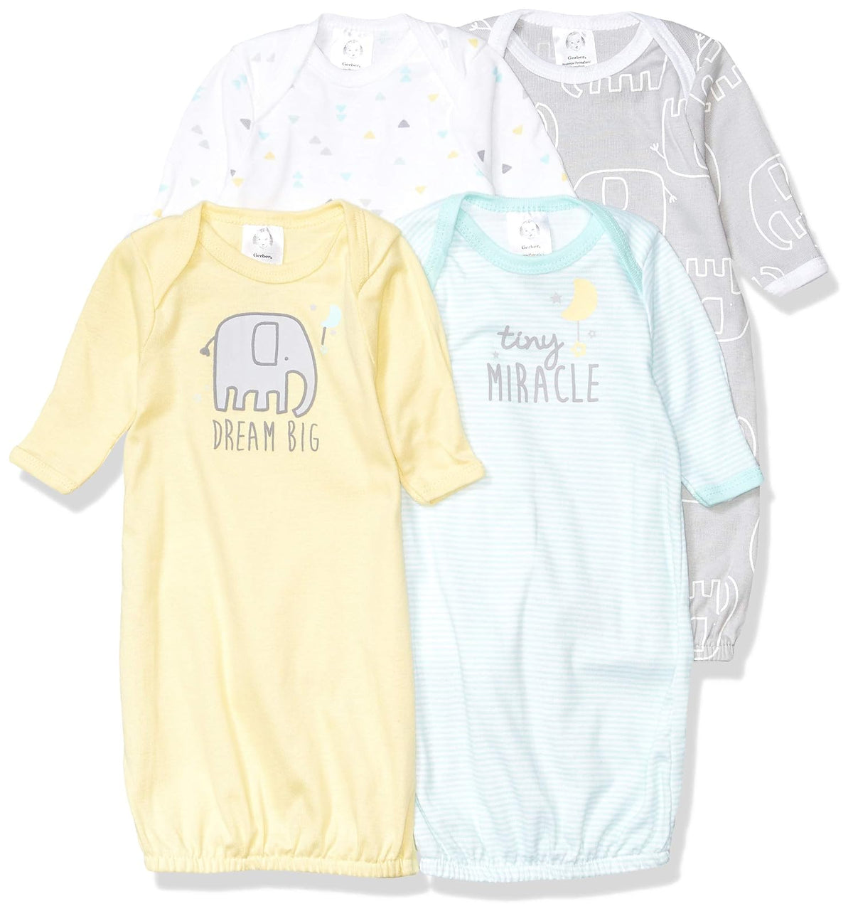 Gerber Pack de 4 Batas para bebé