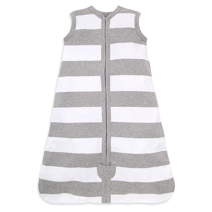 Burt's Bees Baby Saco de Dormir de Algodón Orgánico - General - Rugby Stripe Heather Grey - M