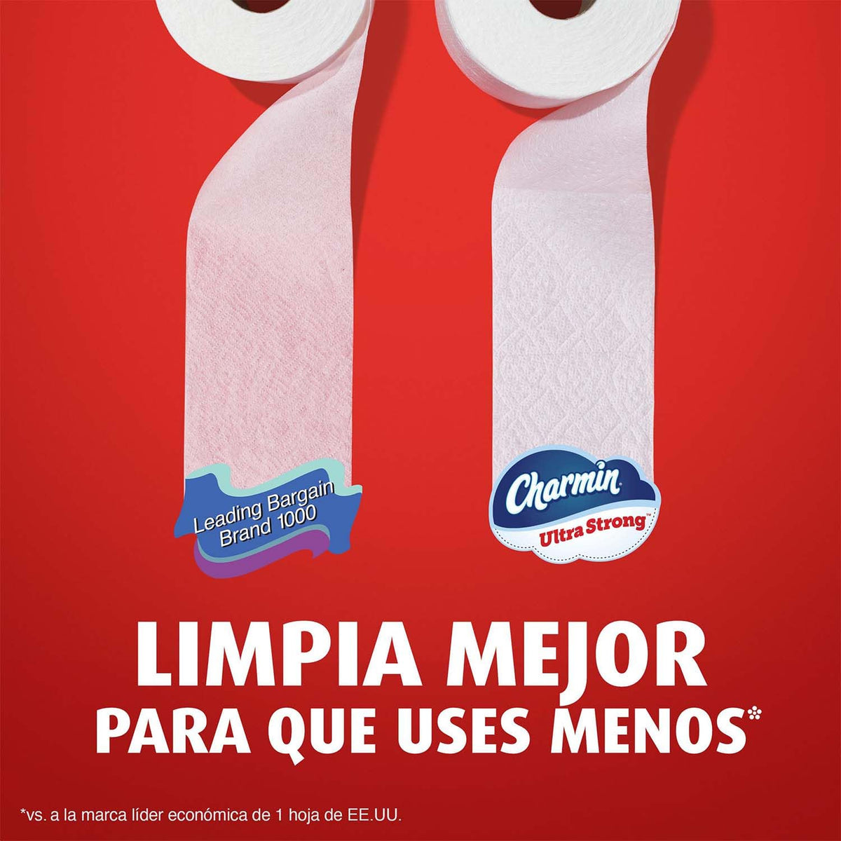 Charmin - Ultra Strong Papel Higiénico, 18 Mega Rollos, 220 Hojas por Rollo, Extra Fuerte y Duradero, No Atascable, Apto para Fosas Sépticas