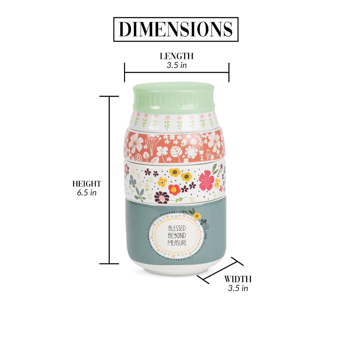 Love You More by Amylee Weeks 54217 - Juego de tazas medidoras, multicolor