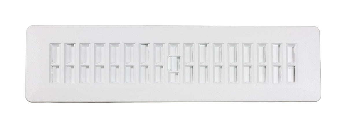 Decor Grates PL212-WH - Registro de piso de plástico, 5 cm x 30 cm, color blanco