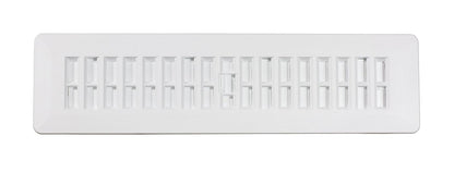 Decor Grates PL212-WH - Registro de piso de plástico, 5 cm x 30 cm, color blanco
