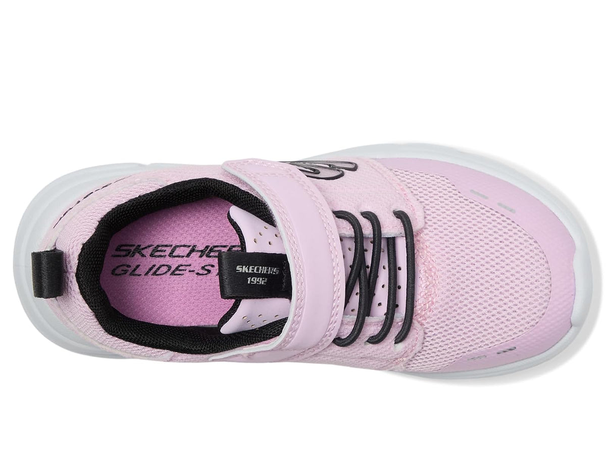 Skechers Glide-Step Flow para niñas | Espuma viscoelástica atlética, deslizante, refrigerada por aire, lavable a máquina, cierre adaptativo