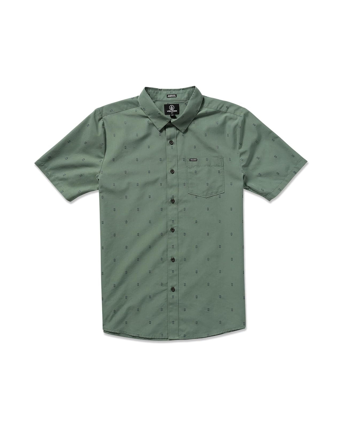 Volcom Bankstone - Camisa Tejida de Manga Corta para Hombre, Ligera, Abotonada, Mezcla de algodón Suave, Ajuste Casual para Verano