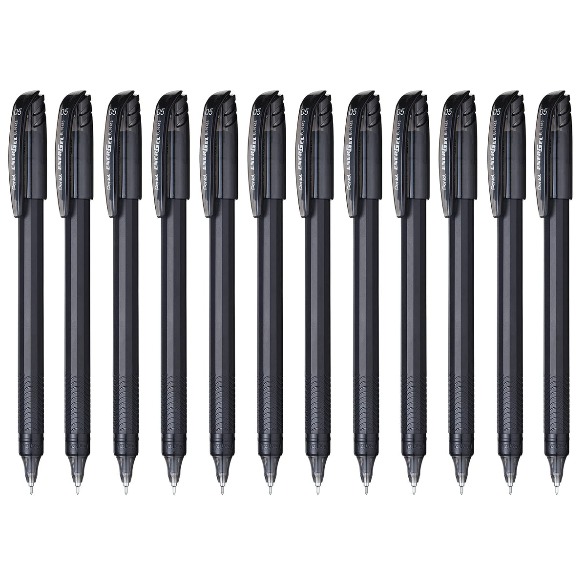 Bolígrafo Energel Stick Caja 12 U Tinta Negra-BLN415-A