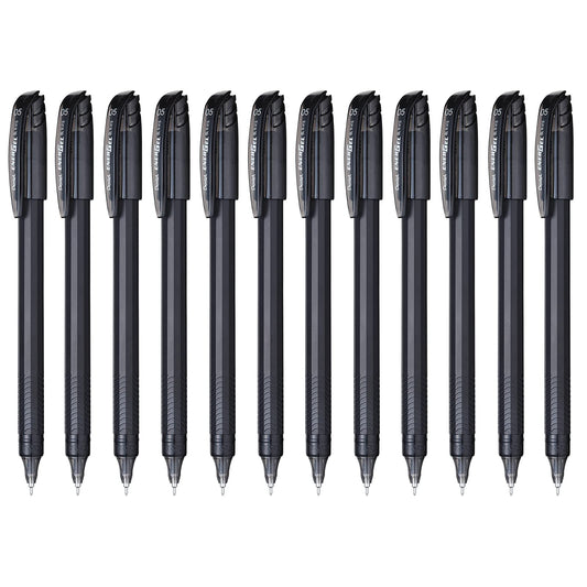 Bolígrafo Energel Stick Caja 12 U Tinta Negra-BLN415-A