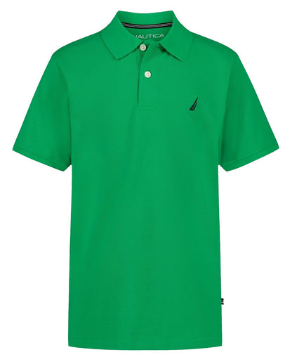 Nautica Playera Polo Manga Corta para Niño - 14-16 - Verde (Bright Green)