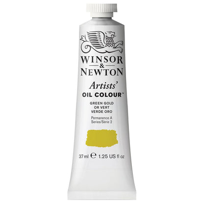 Winsor & Newton Artists' Oil Colour Pintura al Óleo Profesional, 37 ml - 37-ml Tube - Verde (Green Gold)