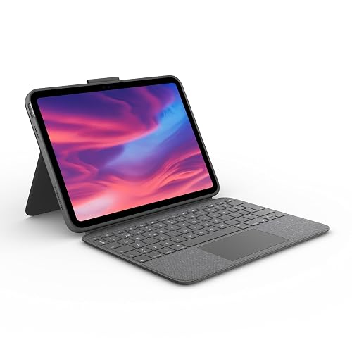 Logitech Combo Touch Funda con Teclado extraíble para iPad 10.° generación con trackpad preciso y Grande, Teclado retroiluminado y tecnología Smart Connector - Gris