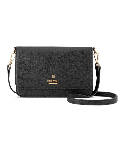 Nine West Luela Phone Wallet Crossbody diseñador, convertible, ajustable, portafolios, estuche para tarjetas, bandolera Mujer