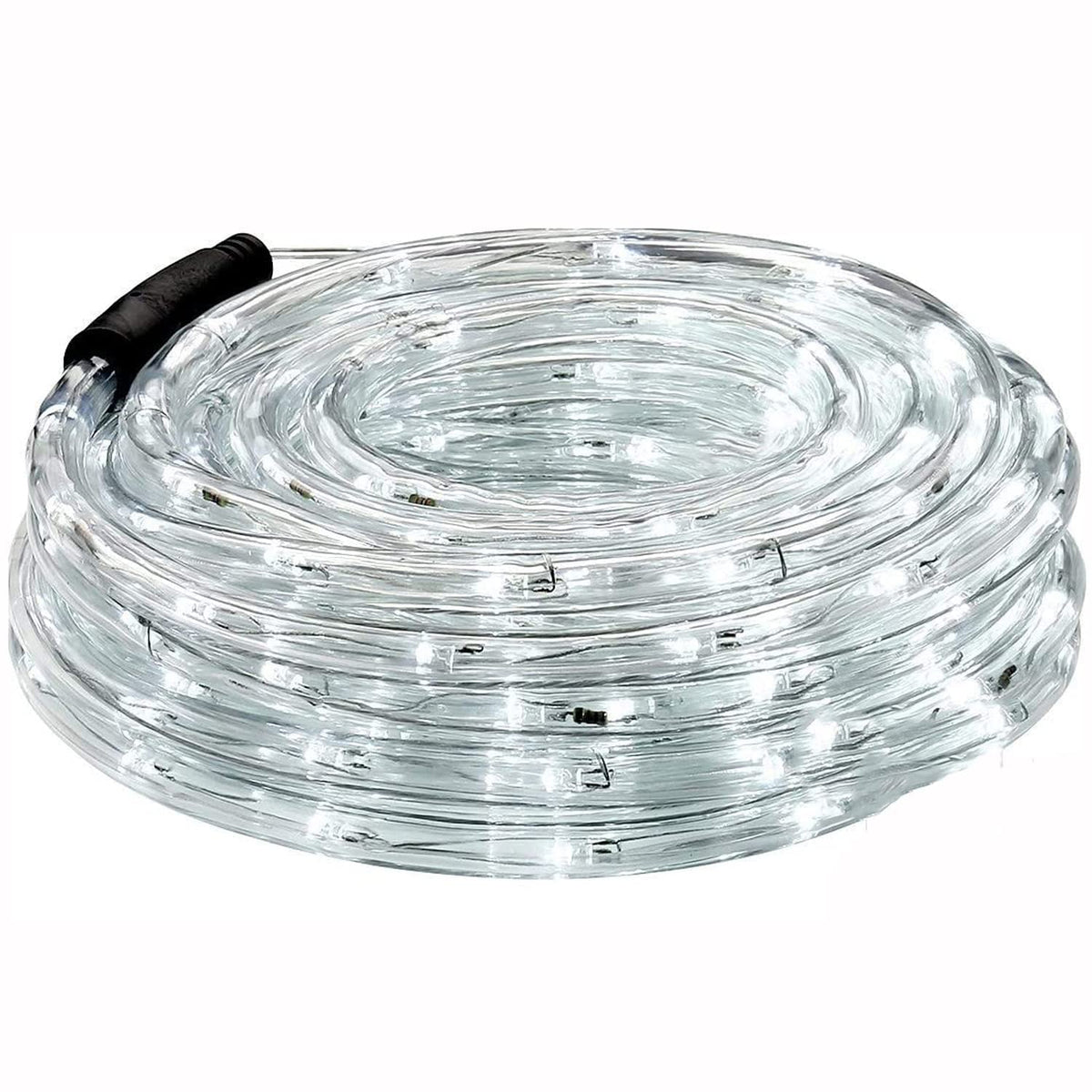 Dosyu 10M Transparente LED Navideña, 200LED 110V 2 cables Cuttable de Navidad Luces, 200 LED a prueba de agua al aire libre caliente luces de la cuerda para la cubierta(Blanco Frio)