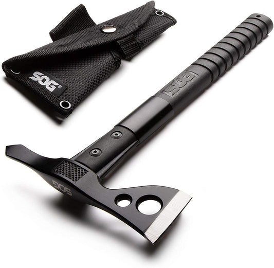 SOG Specialty Knives and Tools F06TN-CP Fasthawk Tactical Tomahawk with 2-Inch Steel Axe Blade and Black Ballistic Nylon Sheath, black finish