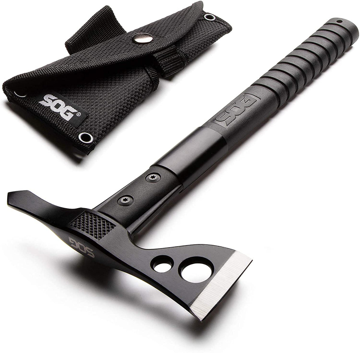 SOG Specialty Knives and Tools F06TN-CP Fasthawk Tactical Tomahawk with 2-Inch Steel Axe Blade and Black Ballistic Nylon Sheath, black finish