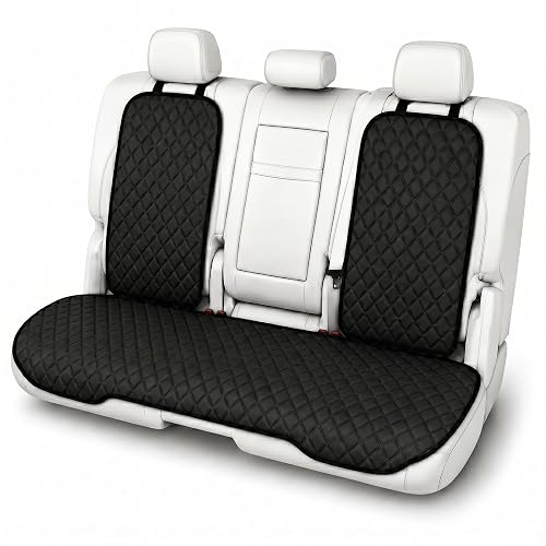 FH Group FH1026BLACK-AVC Cojines de Asiento Trasero Neosupreme con Respaldo Antideslizante Ajuste Universal, Negro