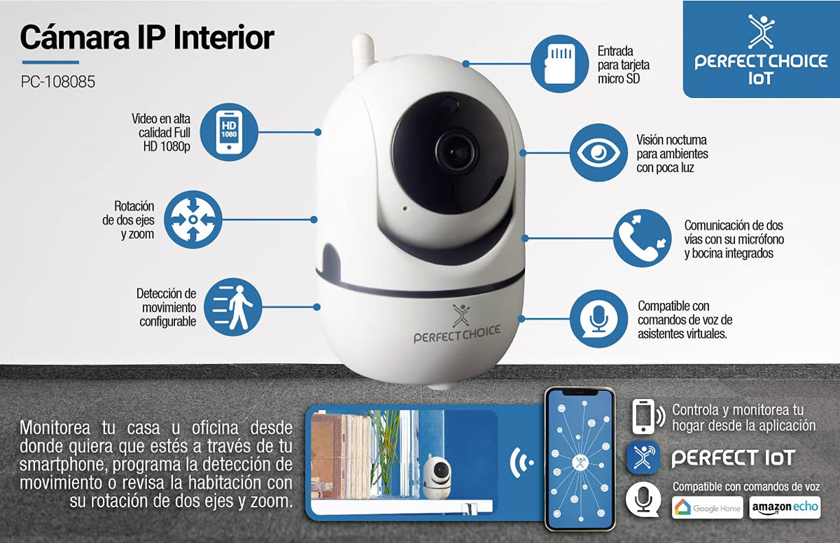 Perfect Choice CÁMARA Interior IOT 3 MEGAPIXELES - SECURIA