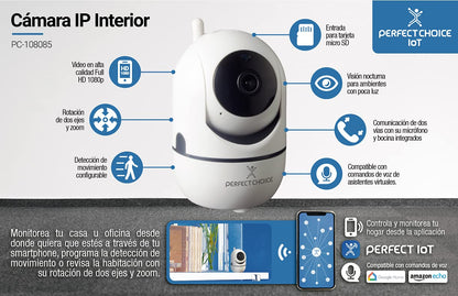Perfect Choice CÁMARA Interior IOT 3 MEGAPIXELES - SECURIA