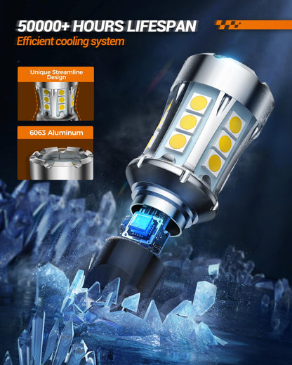 SEALIGHT 921 912 - Bombillas LED para luz de marcha atrás, T15 906 904 916 W16W con proyector de repuesto para maletero de carga de 3ª freno, 600% más brillante, color blanco xenón no polaridad,