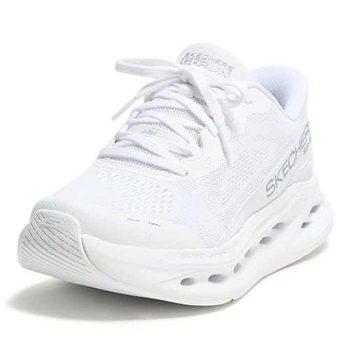 Skechers MAX Cushioning Glide-Step Caledonia Zapatillas para Mujer | Máxima amortiguación, slip-ins manos libres, plantilla Goga mate refrigerada por aire, entresuela Glide Step, goma Goodyear