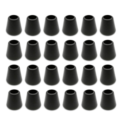 Shepherd Hardware Puntas de Goma para Patas de Muebles - 1.3 cm negro, paquete de 24