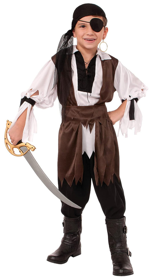 Forum Novelties - Disfraz Infantil de Pirata del Caribe, Talla M