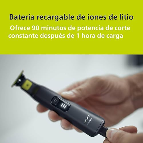 Philips OneBlade Pro Afeitadora y Recortadora Eléctrica Face&Body Hombre | Recorta, perfila y afeita | Corta el vello, no tu piel | Uso seco y húmedo | Accesorios para cara y cuerpo | QP6542/10