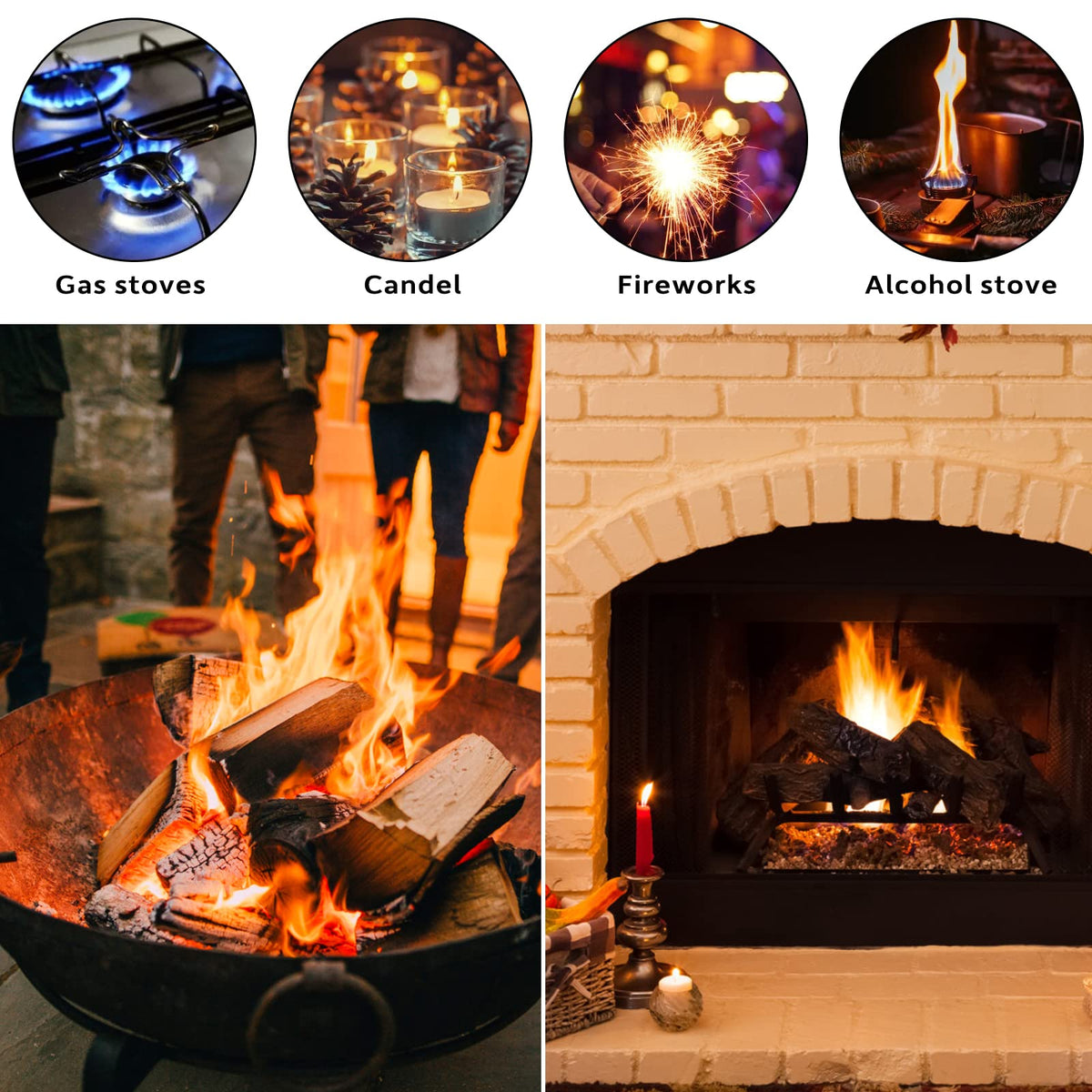 Encendedor Electrónico, Encendedor Electrico Recargable con Indicador de Batería, Encendedor Arco Eléctricos para Encender Velas, Gas, Barbacoa, Cocina y Fuegos Artificiales, Apagado Inteligente