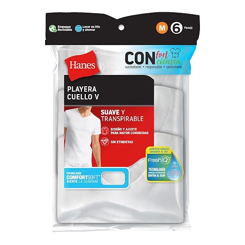 Hanes Camiseta Cuello Redondo, Paquete de 3 piezas