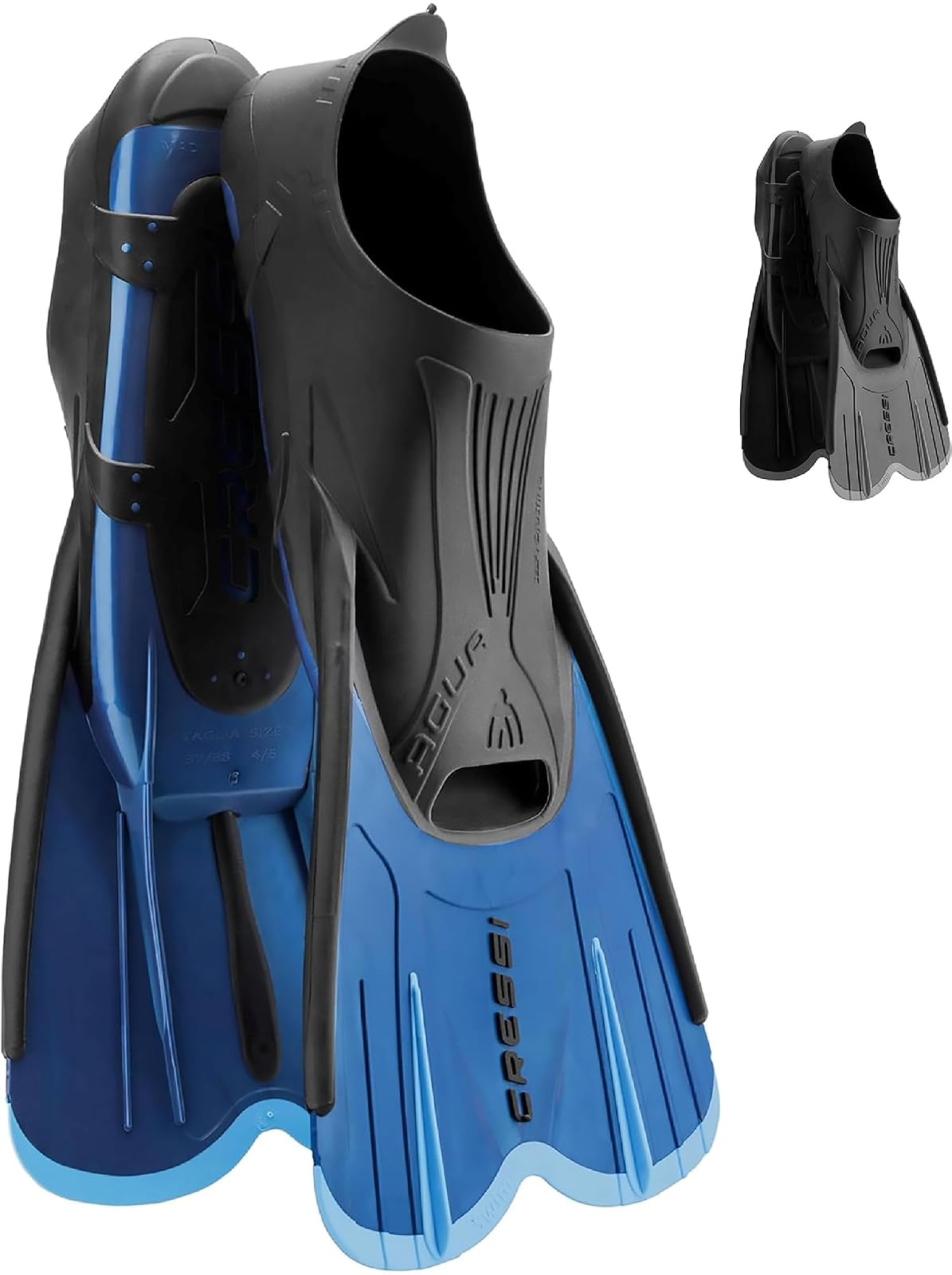 Cressi - Aletas Cortas con Bolsillo para pies completos para Nadar o Entrenar en la Piscina y en el mar, Ligero: Fabricadas en Italia