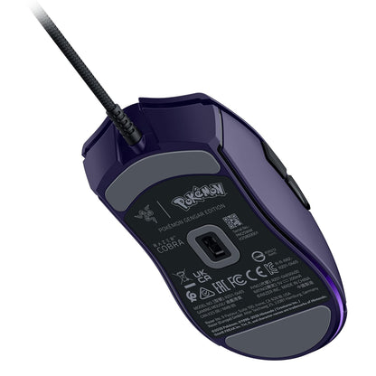 Razer Cobra Gengar Edition - Ratón para Juegos Ligero con Cable - Sensor 8500 dpi - 58g - Interruptor óptico 3th Gen - Iluminación cromada - Cable Speedflex - PC/Mac | Pokémon Gengar