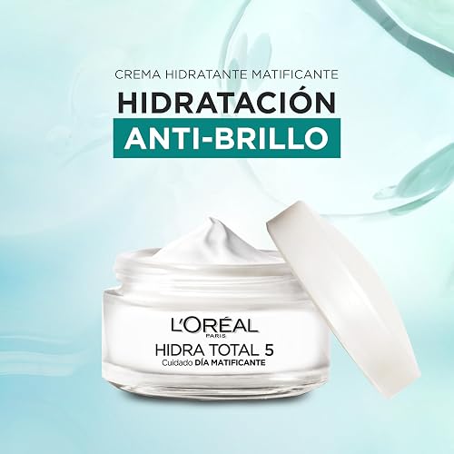 L'Oreal Paris, Crema Anti-Brillo Hidra Total 5 Matificante, 50Ml