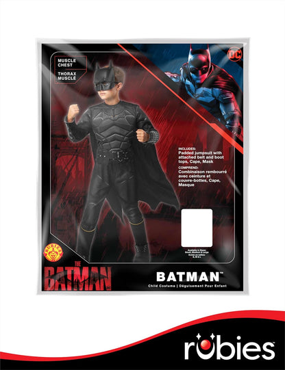 Rubie's 702987L DC - Disfraz de Batman Deluxe para niños, mostrado, grande