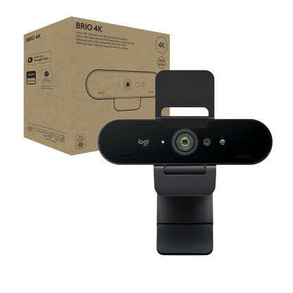 Logitech Brio 4K HDR Webcam 4k para PC Ultra HD con Enfoque Automático, Zoom Digital 5X, RightLight™ 3, Micrófonos Estéreo, USB-A, Color Grafito