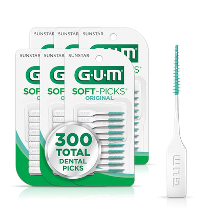 GUM Púas Blandas para Espacios Amplios, Pack de 3 con 100 Piezas - 300 unidades - Original