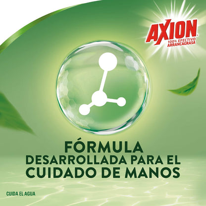 Axion Lavatrastes Líquido Cuidado de Manos Green Tea 2.8 Lt | Poderoso Arrancagrasa, Suave con tus Manos, Tu Aliado en el Cuidado de Manos con Colágeno, Suavidad que se Siente