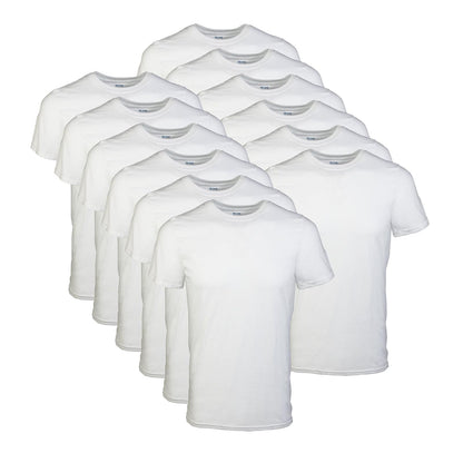 Gildan Playeras de Algodón para Hombre, Paquete Multicolor - White (12-pack) - G
