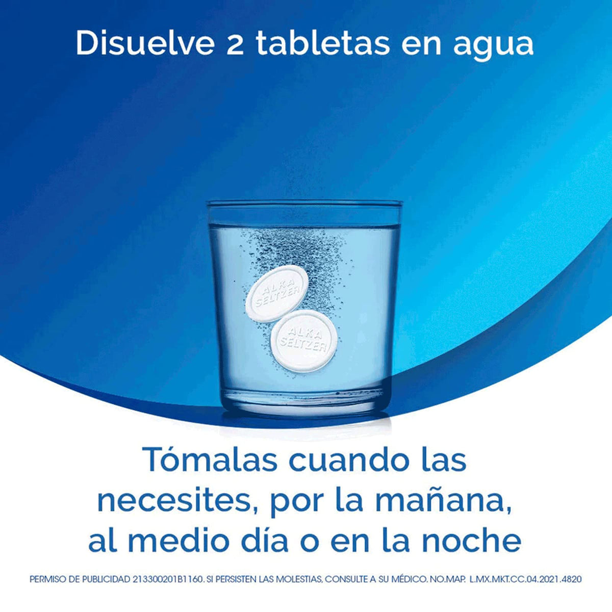 Alka Seltzer Antiácido, Alivio de los Síntomas de Malestares Estomacales como Dolores de Cabeza, Cuerpo y Estómago, 100 Tabletas Efervescentes