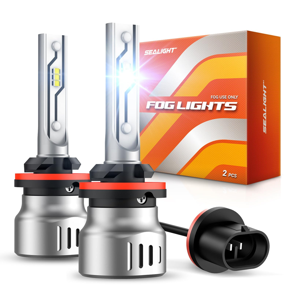 SEALIGHT 880/881 Bombillas LED Antiniebla 12000LM 6500K Blanco Frío Tamaño 1:1 Compatible con 885/893/899, 2 Piezas