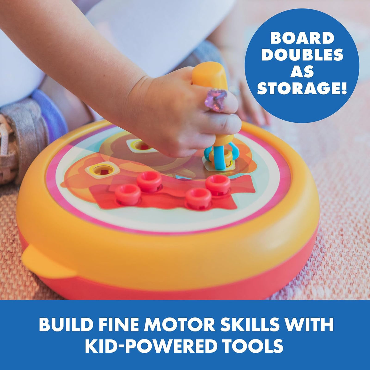 Educational Insights Design & Drill Rivet Pop Cafe – Juguetes Stem de Motor Fino, Juguetes de Aprendizaje Montessori, Juguetes Educativos para Niños 3+